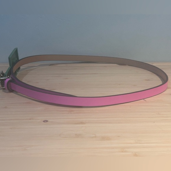 Kate Spade New York Pink Leather Belt With SeaShell Buckle Women’s Size Large - Picture 6 of 7
